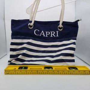 Fabric tote Bag Capri with Zipper Closure